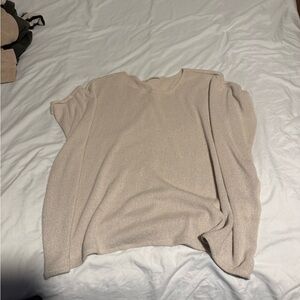 Zara Soft Cream Crew Neck Sweater